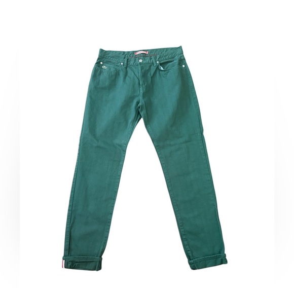 Lacoste Live Green Buttonfly Men’s Pants Size 33 Cotton Preppy - Picture 3 of 10